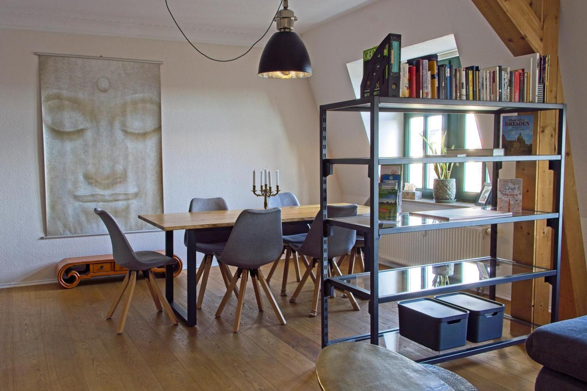 Neustadt-Aussicht - Grosse Wohnung Mit Balkon Dresden Eksteriør billede